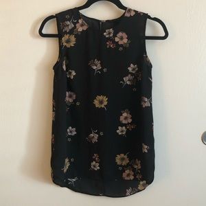 WhoWhatWear floral black blouse